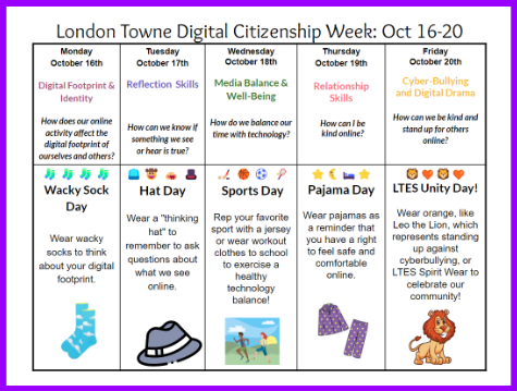 digital citizenship week calendar